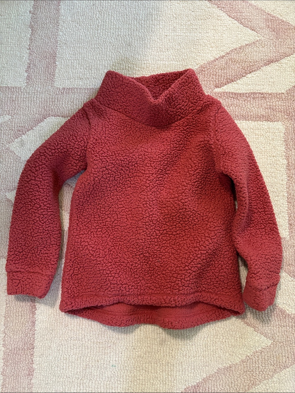 Old Navy Plush Sherpa Cowl Neck Sweater - Red